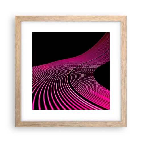 Pôster com moldura de carvalho claro - Avenida da luz - 30x30 cm