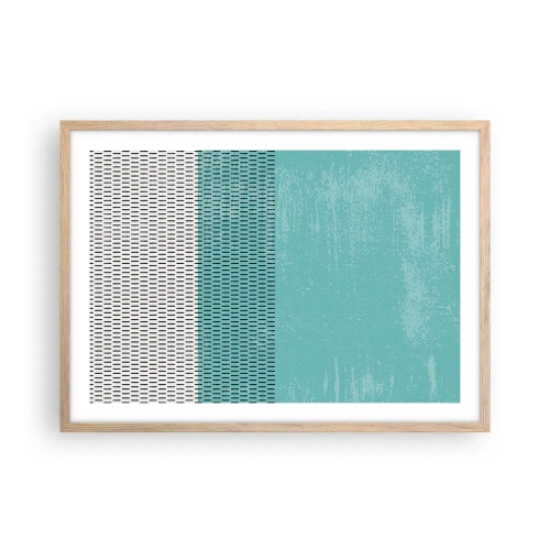 Pôster com moldura de carvalho claro - Composição equilibrada - 70x50 cm