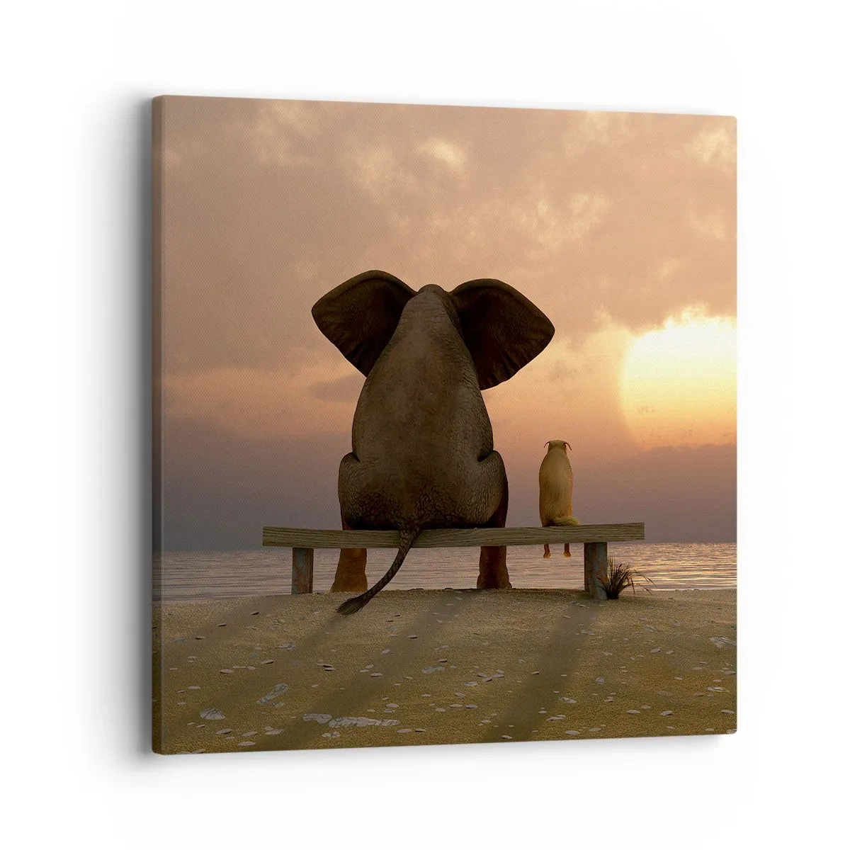 Quadro em tela - Como é bom ficarmos em silêncio juntos - 40x40 cm