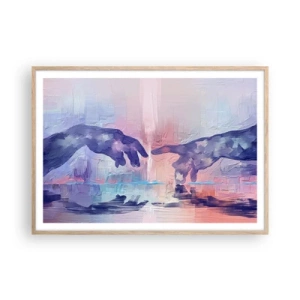 Pôster com moldura de carvalho claro - Faísca divina da vida - 100x70 cm