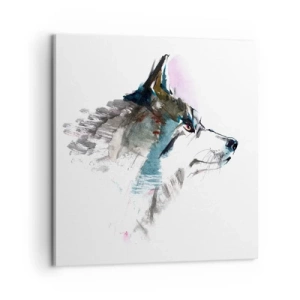Quadro em tela - O tempo não come o lobo - 60x60 cm