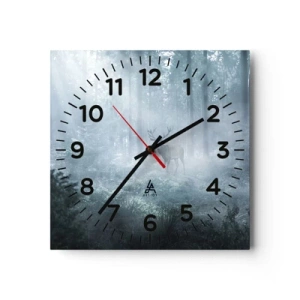 Relógio de parede - Relógio em vidro - Passeio matinal à volta da propriedade - 30x30 cm