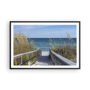 Pôster com moldura preta - Ao sol, ao vento - 91x61 cm