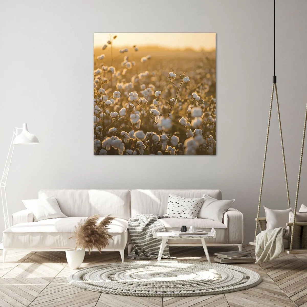 Quadro em tela - Campo macio - 30x30 cm