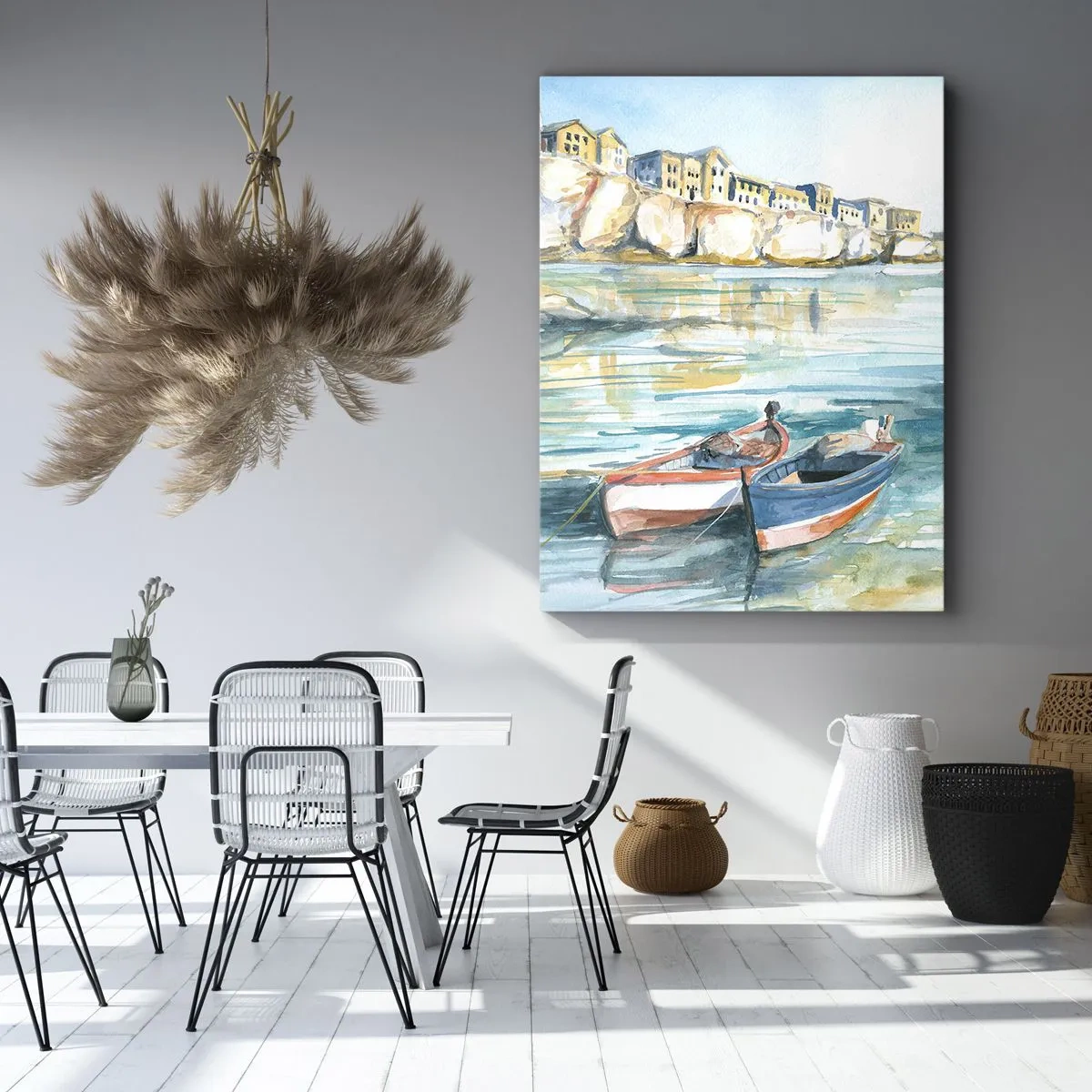 Quadro em tela - Paisagem em azul - 50x70 cm