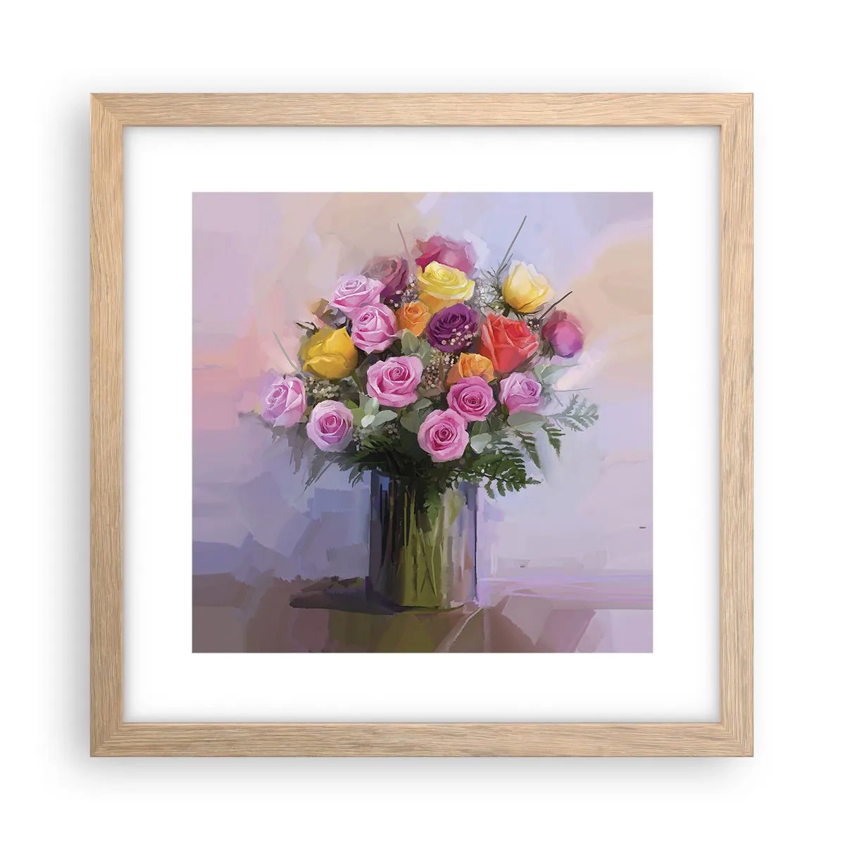 Pôster com moldura de carvalho claro - Beleza retida - 30x30 cm