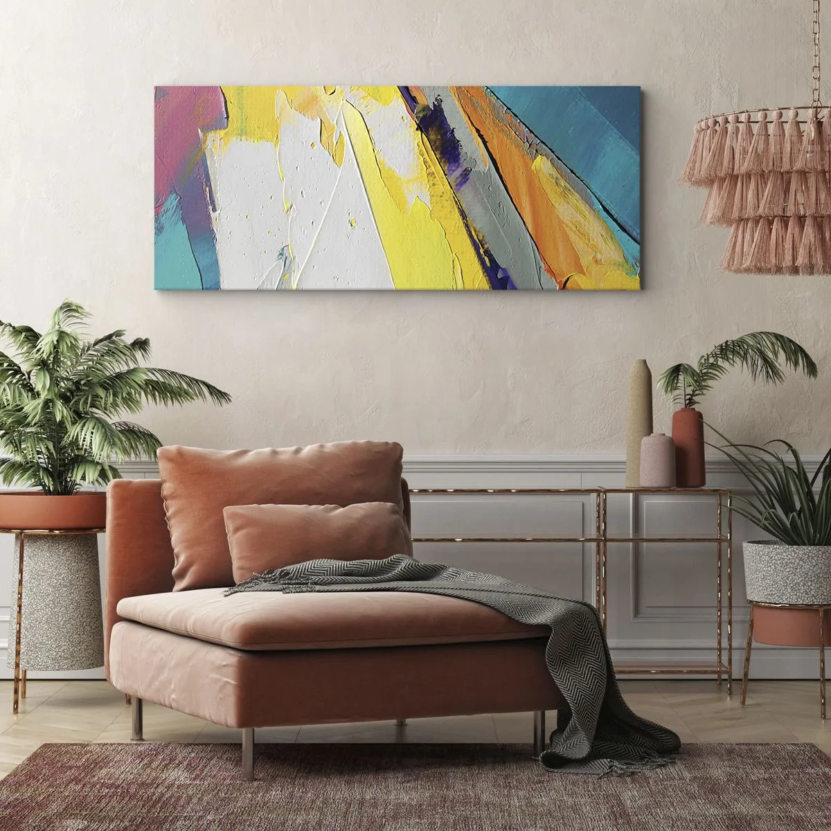 Quadro em tela - Anatomia da luz - 160x50 cm