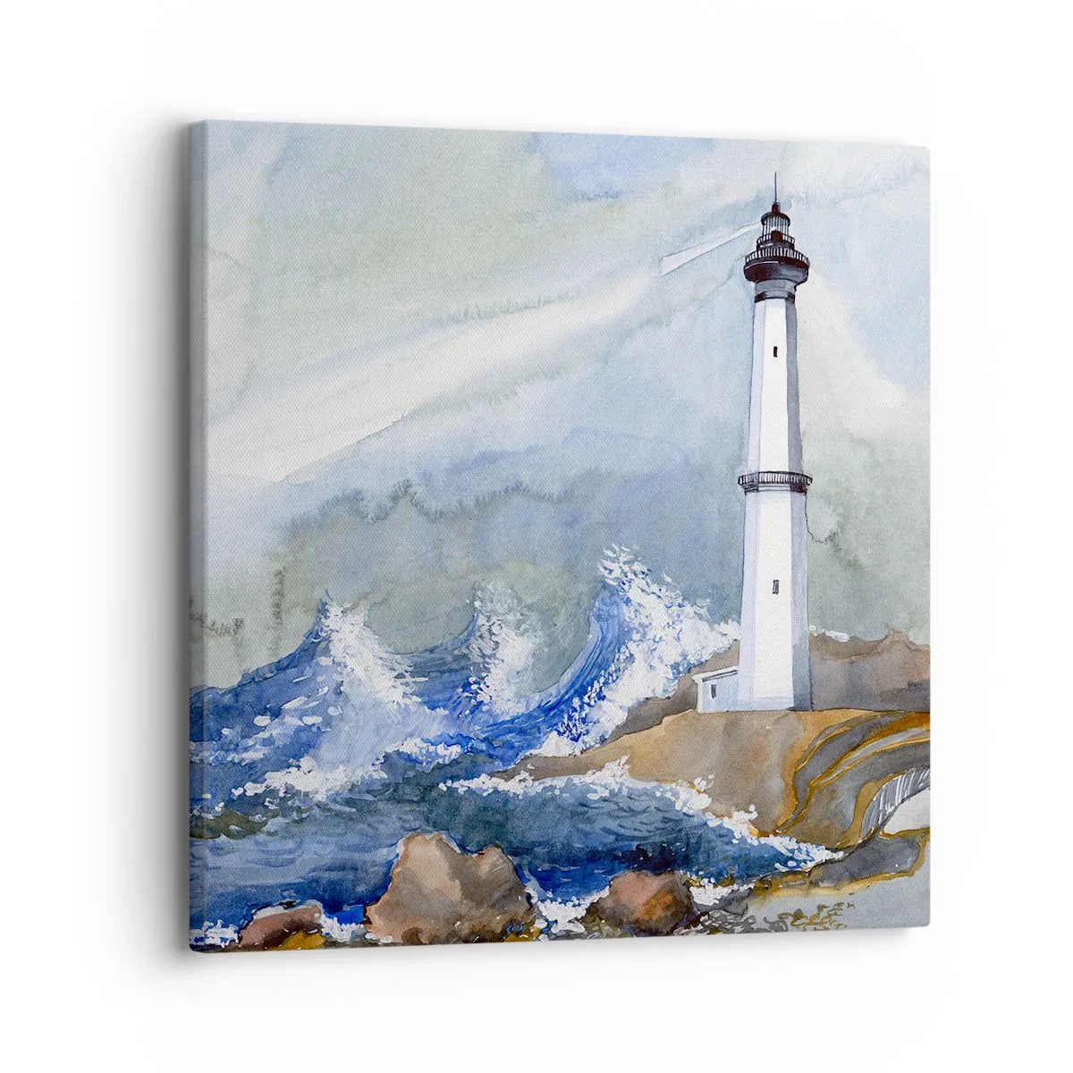 Quadro em tela - Contra as trevas e a tempestade - 30x30 cm