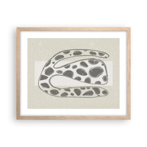 Pôster com moldura de carvalho claro - Uma criatura estranha - 50x40 cm