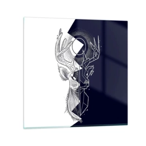 Quadro em vidro - Luta e unidade dos opostos - 60x60 cm