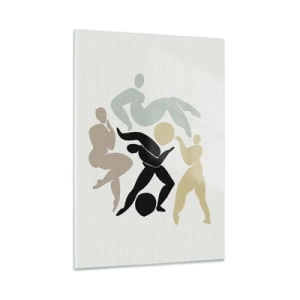 Quadro em vidro - Exercício para saúde e beleza - 50x70 cm