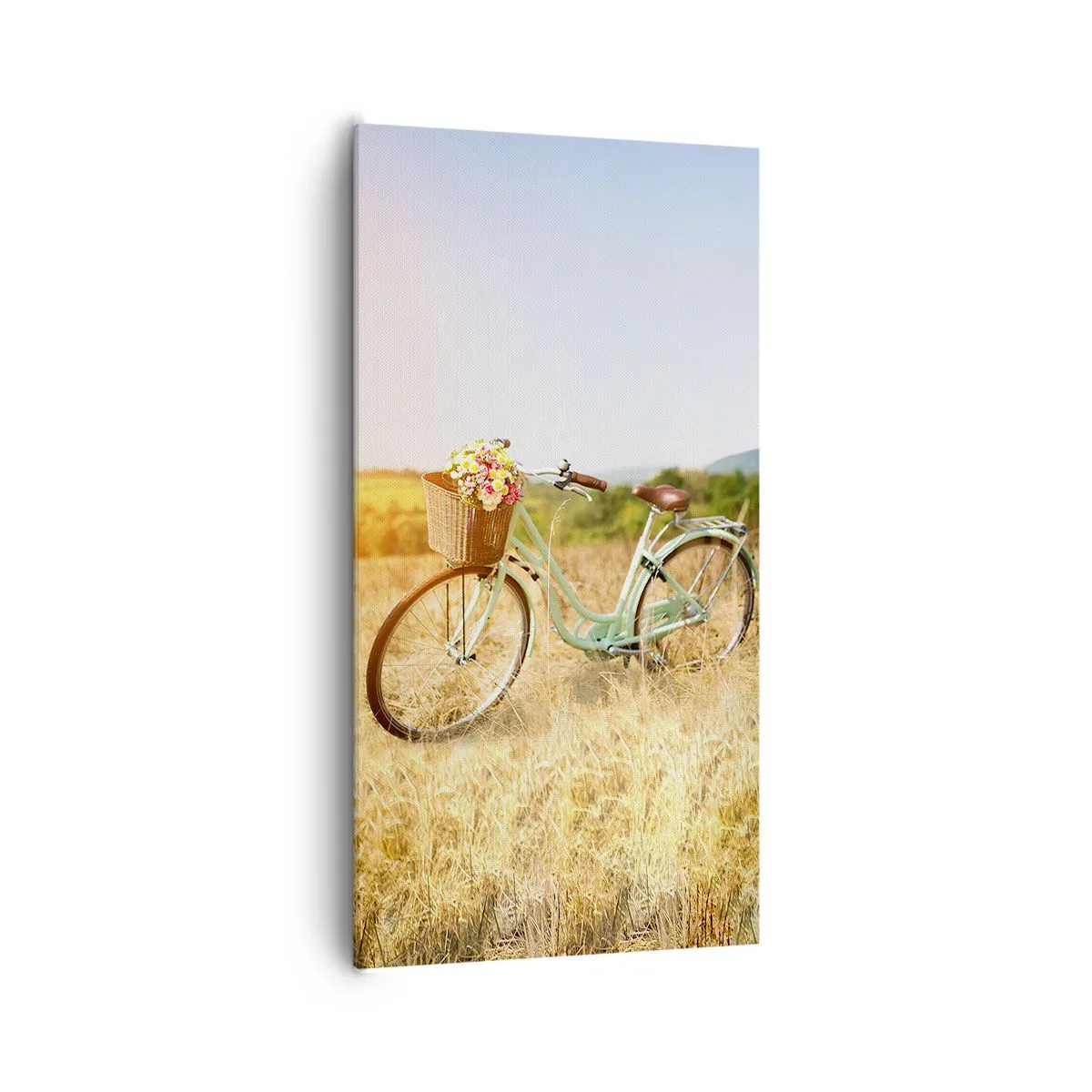 Quadro em tela - Vou ficar aqui por um tempo - 65x120 cm