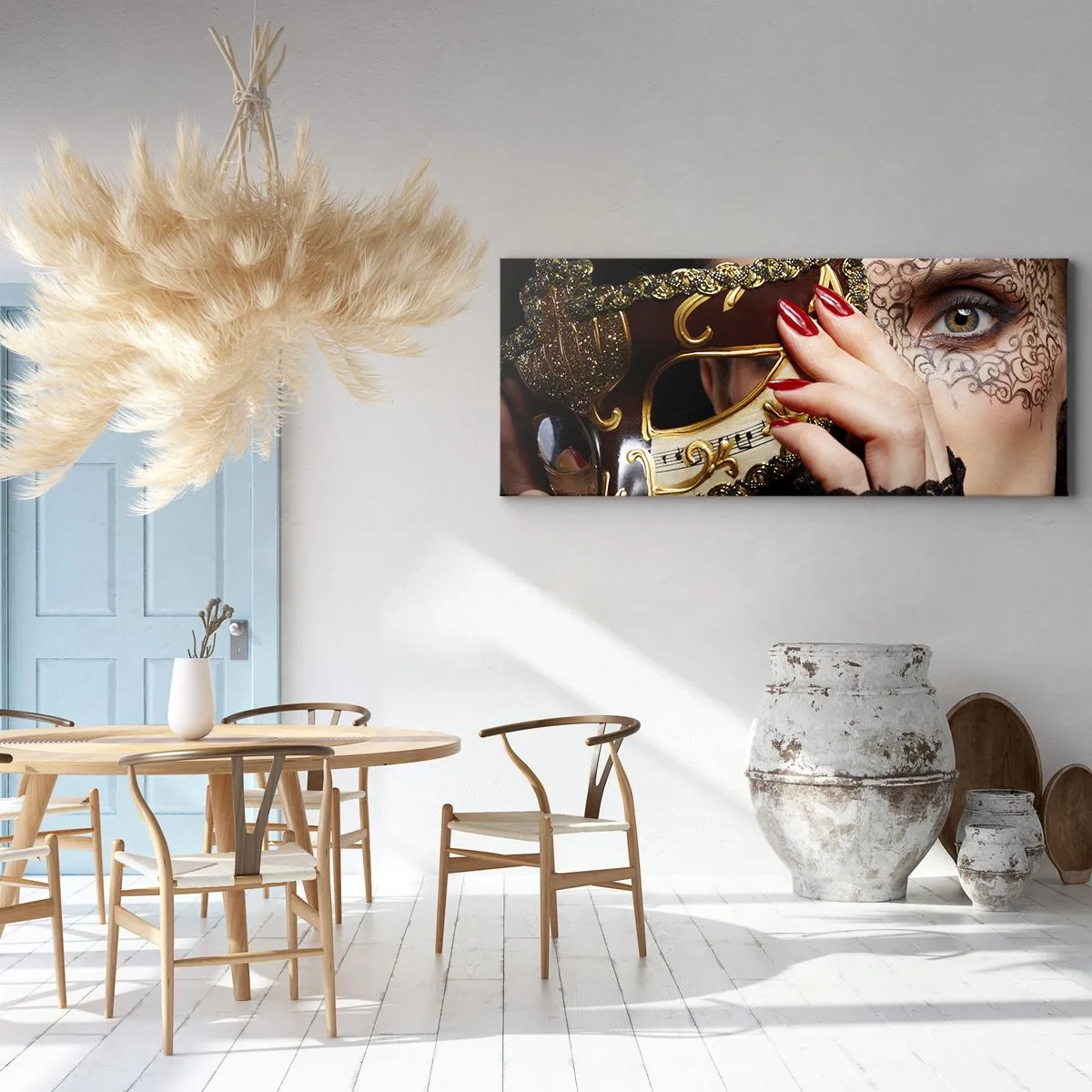 Quadro em tela - Meu mundo é barroco - 100x40 cm