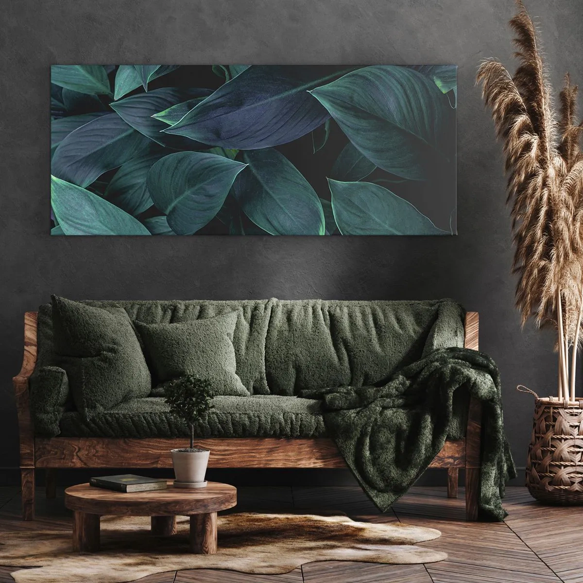 Quadro em tela - Verde em si - 100x40 cm