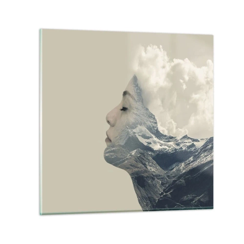 Quadro em vidro - A beleza dos elementos da natureza - 30x30 cm