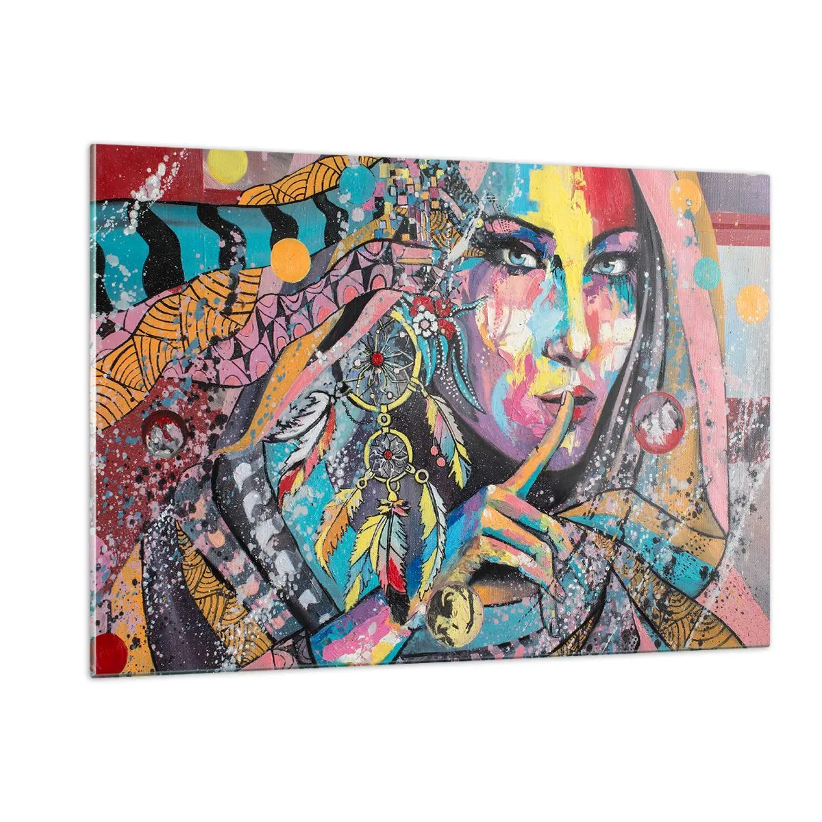 Quadro em vidro - Fique em silêncio até compreender - 120x80 cm