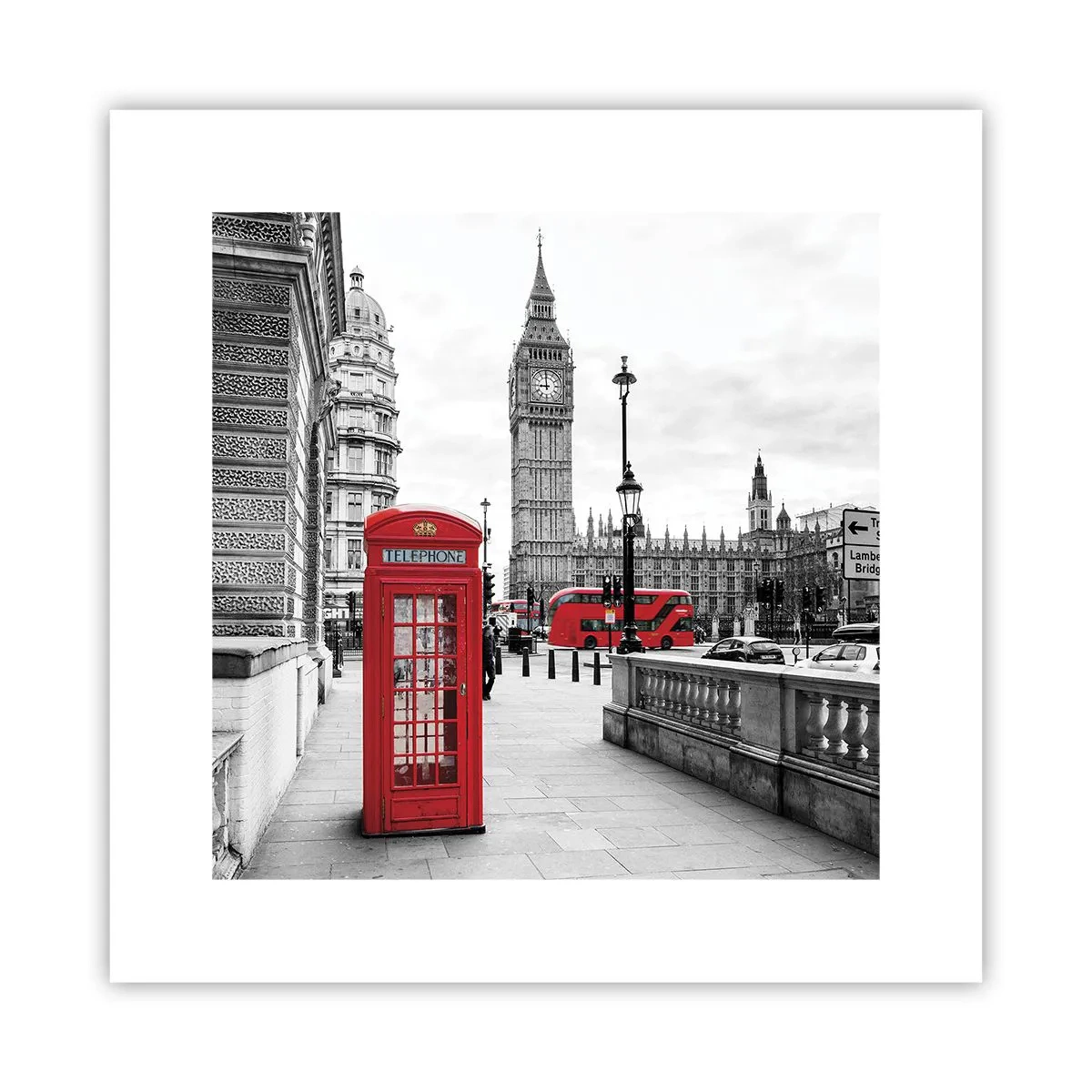 Pôster - Sem dúvida, Londres - 30x30 cm