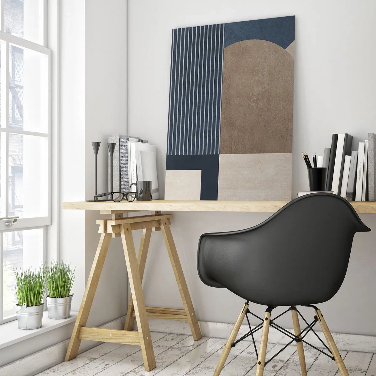 Quadro em vidro - Uma composição de simplicidade e redondeza - 80x120 cm