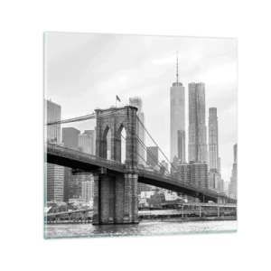 Quadro em vidro - Vibrações de Nova York - 40x40 cm