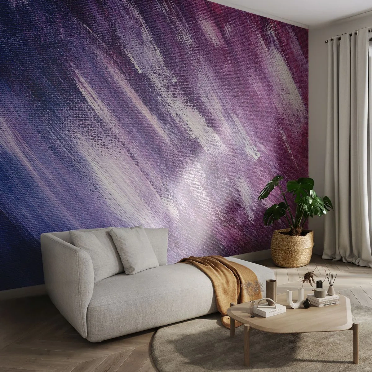 Papel de Parede Premium Sand - Quando o vento sopra - Abstração, Pedaço, Padrão Moderno - 100x70 cm