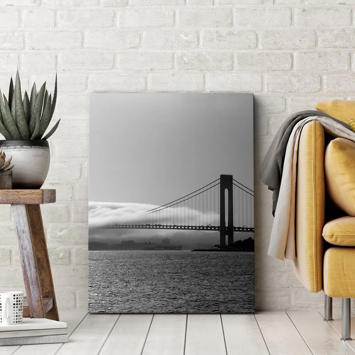 Quadro em tela - Navegando pelo Golden Gate - 50x70 cm