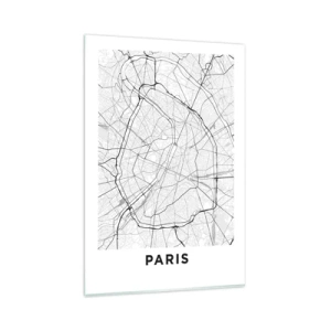 Quadro em vidro - Flor de Paris - 80x120 cm