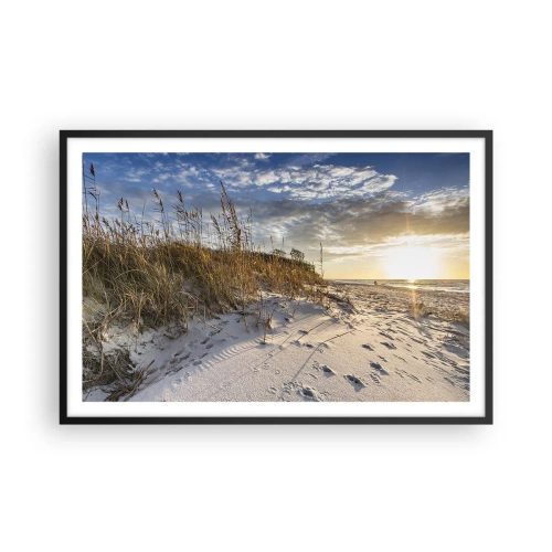 Pôster com moldura preta - Um convite para um passeio - 91x61 cm