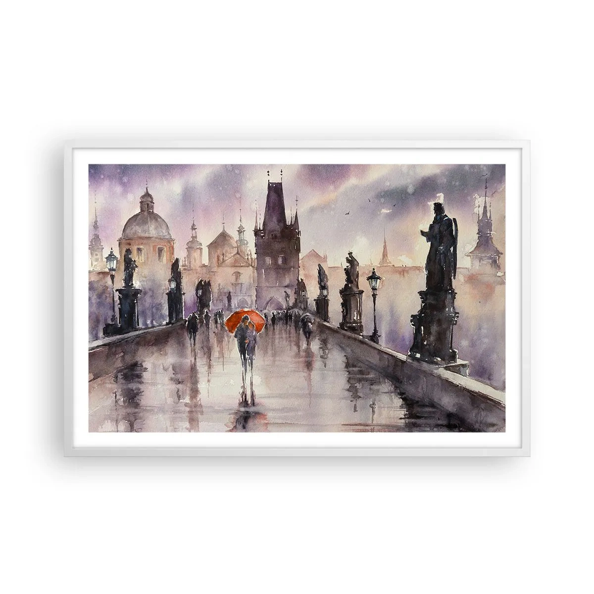 Pôster em moldura branca - Pessoas não mudam - 91x61 cm