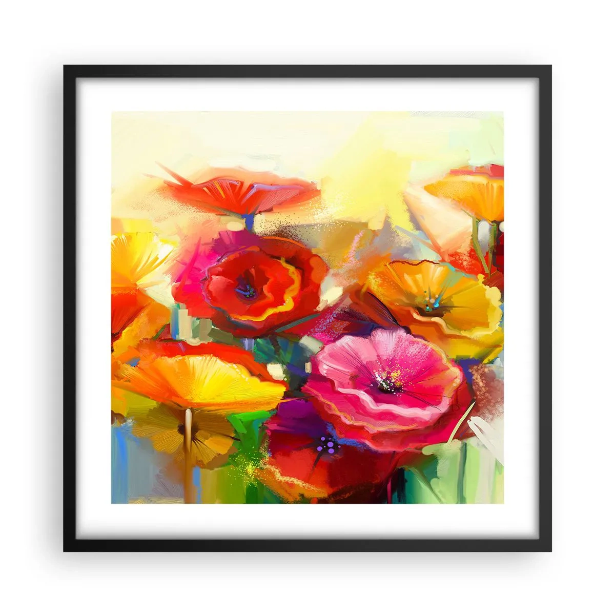 Pôster com moldura preta - Não só vermelho - 50x50 cm