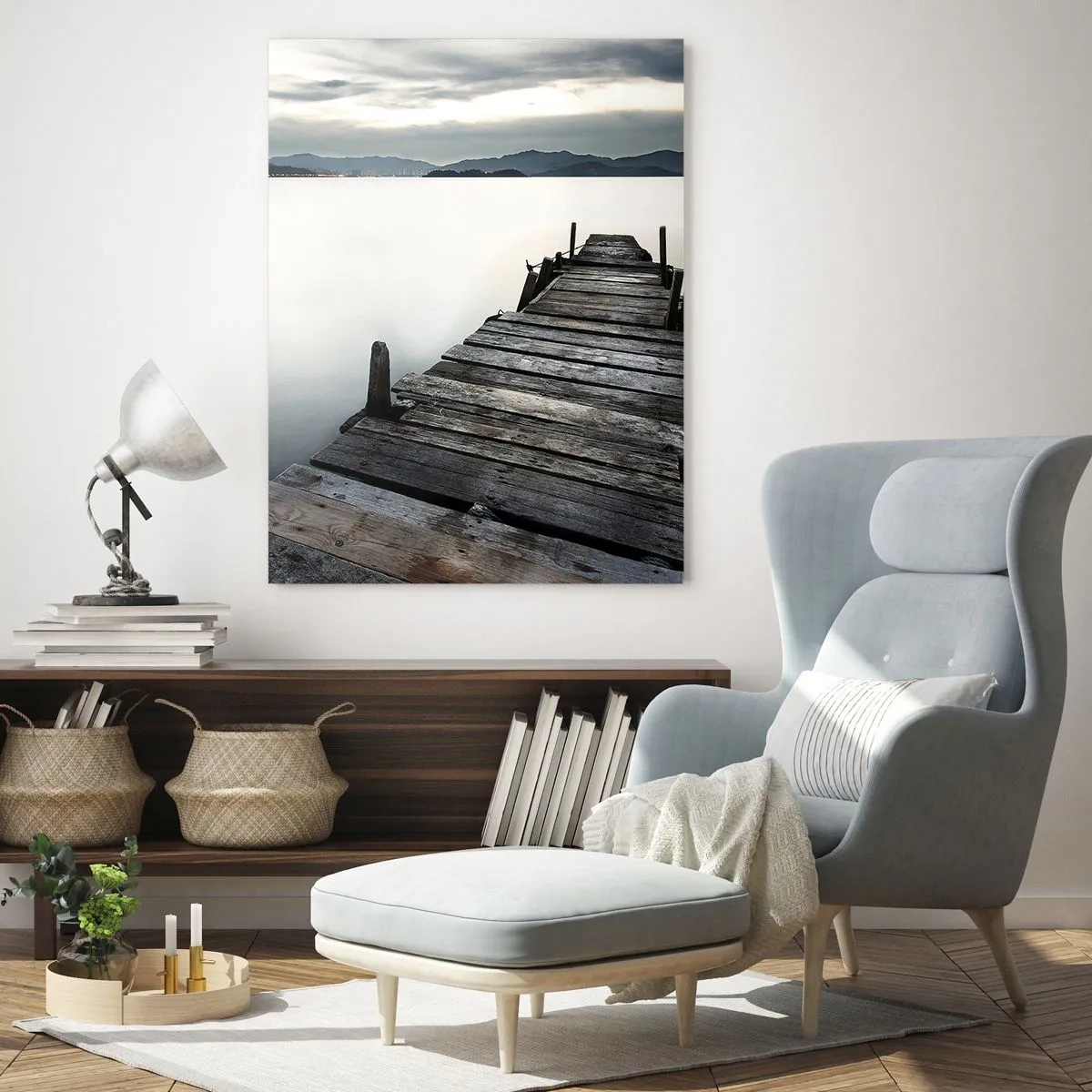 Quadro em vidro - Mergulhar em paz - 70x100 cm