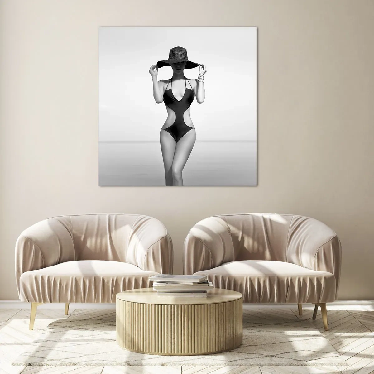 Quadro em vidro - Meu nome é: Elegância - 30x30 cm