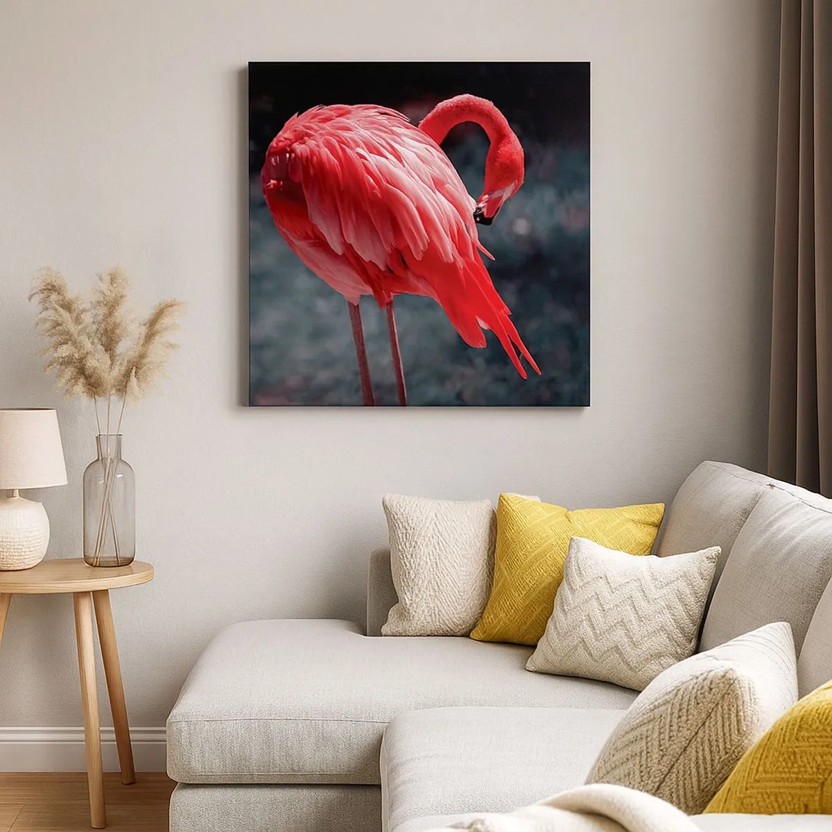 Quadro em tela - Poema carmesim da natureza - 30x30 cm