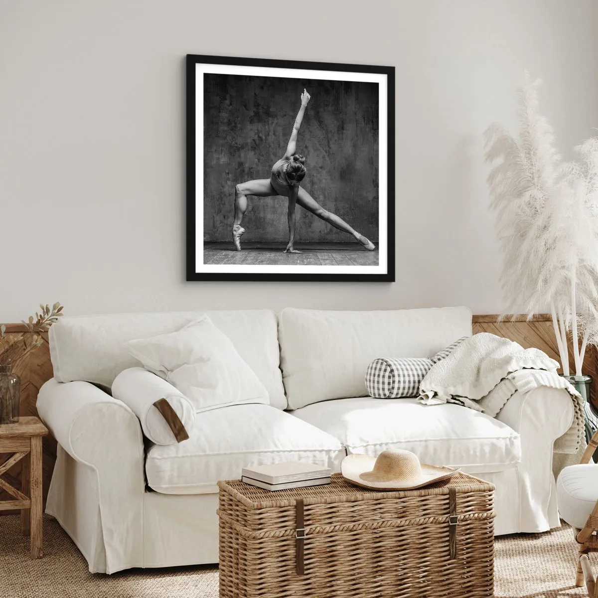 Pôster com moldura preta - O equilíbrio ideal - 50x50 cm