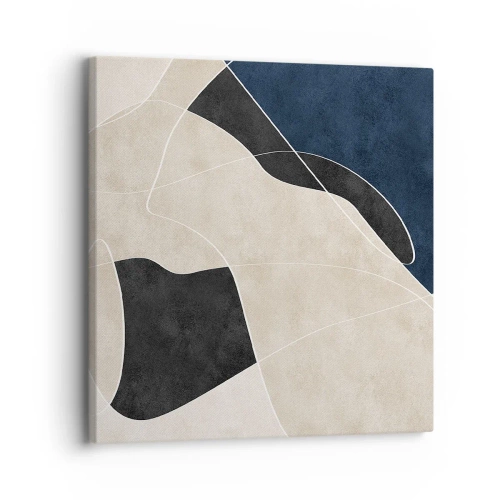 Quadro em tela - Composição abstrata – contraste de cores - 30x30 cm