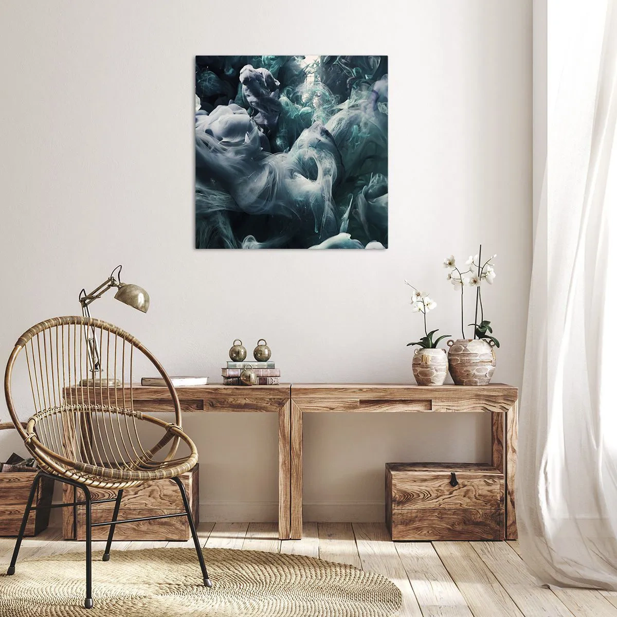 Quadro em tela - Movimento de cores - 70x70 cm