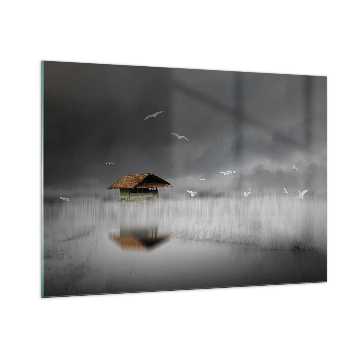 Quadro em vidro - Abrigo da chuva - 100x70 cm