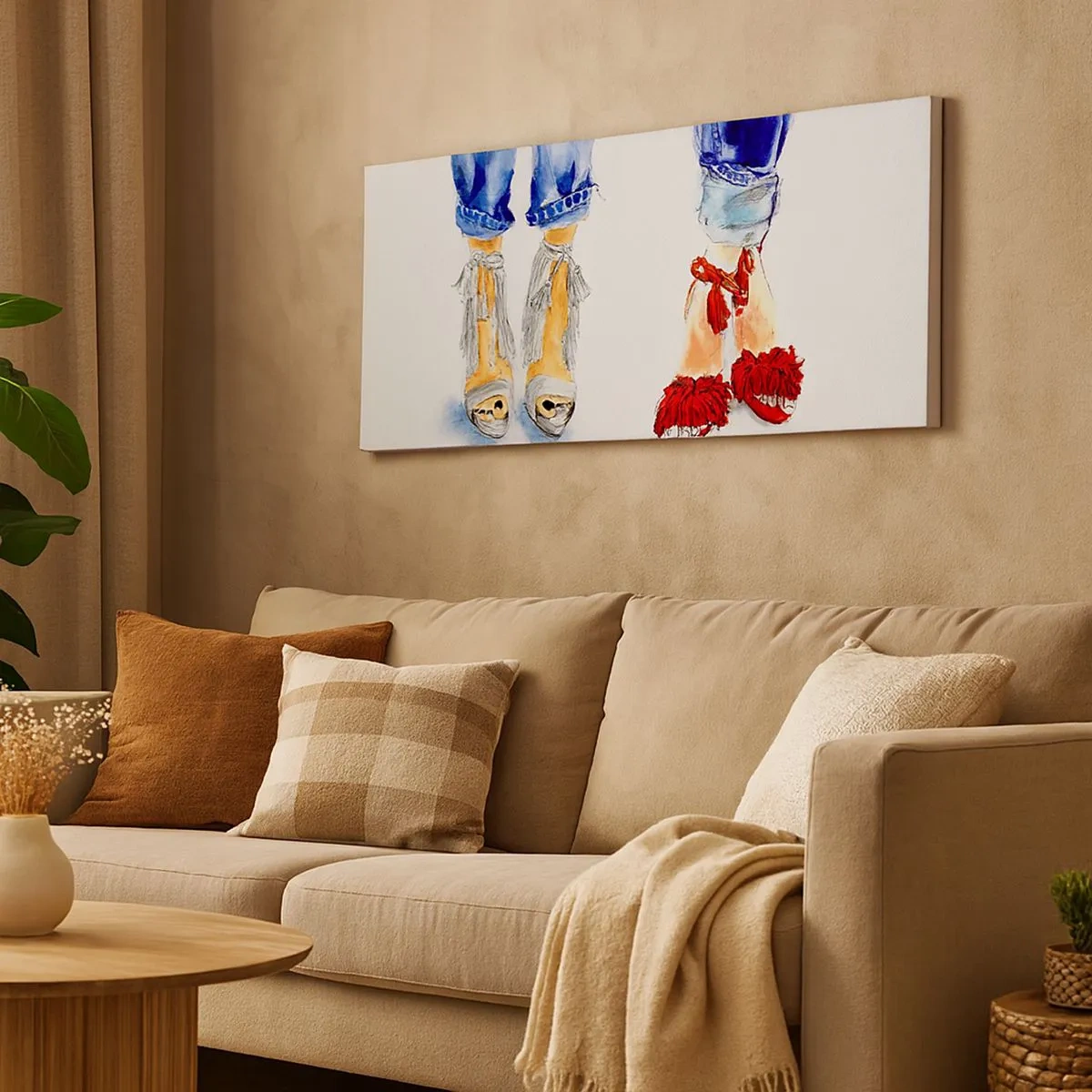 Quadro em tela - Por que não vamos passear? - 100x40 cm