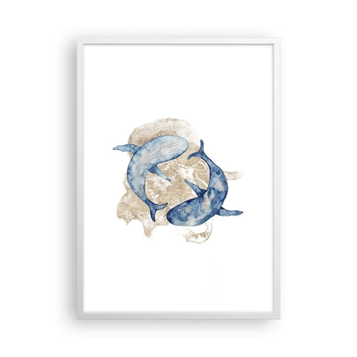 Pôster em moldura branca - Amizade ou amor? - 50x70 cm