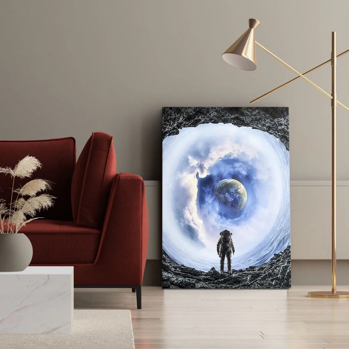 Quadro em tela - Não muito longe de casa - 50x70 cm