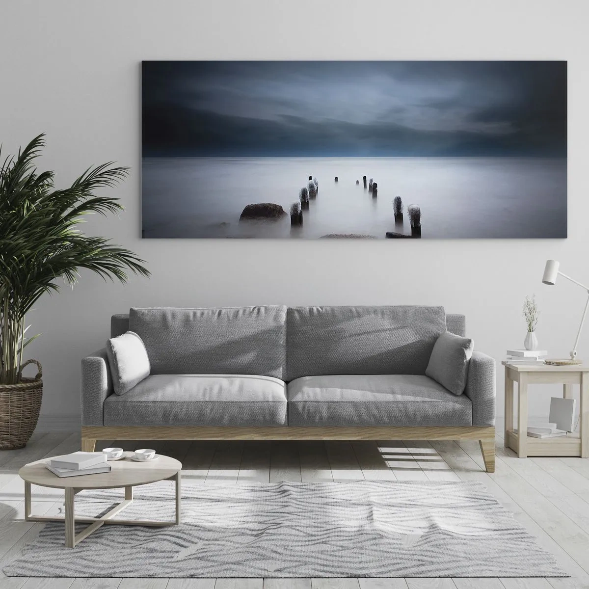 Quadro em vidro - Lago pensativo - 100x40 cm