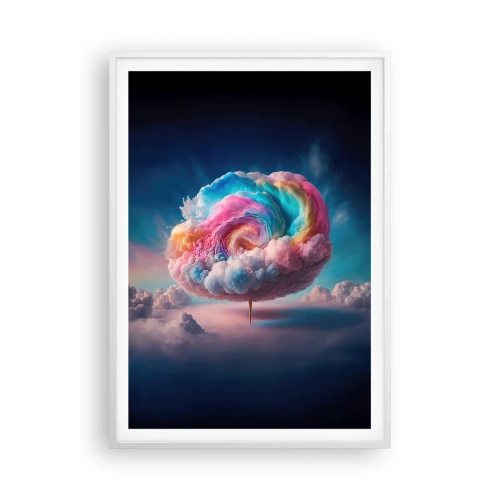 Pôster em moldura branca - O sonho de um parque de diversões - 70x100 cm