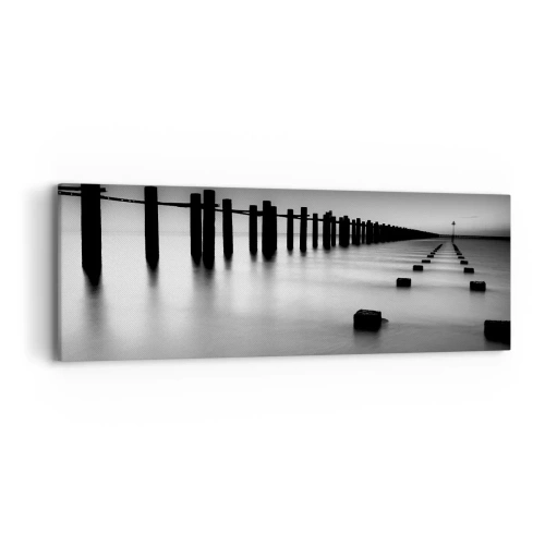 Quadro em tela - O cinza no nevoeiro - 90x30 cm
