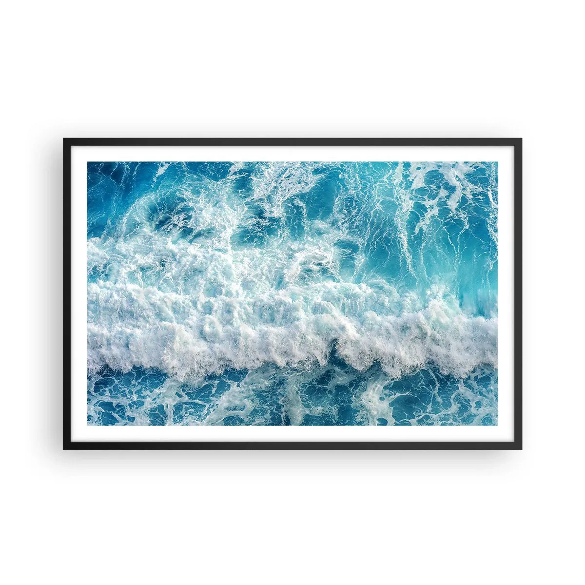 Pôster com moldura preta - Alegremente e aos saltos - 91x61 cm