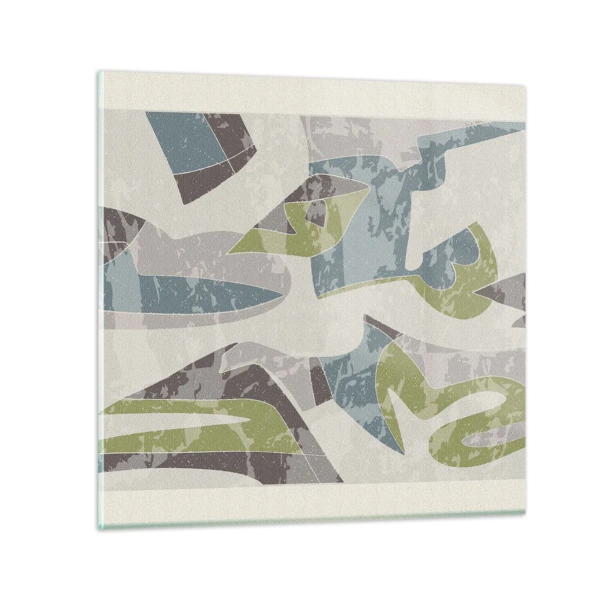 Quadro em vidro - Composição atrás do vidro - 30x30 cm