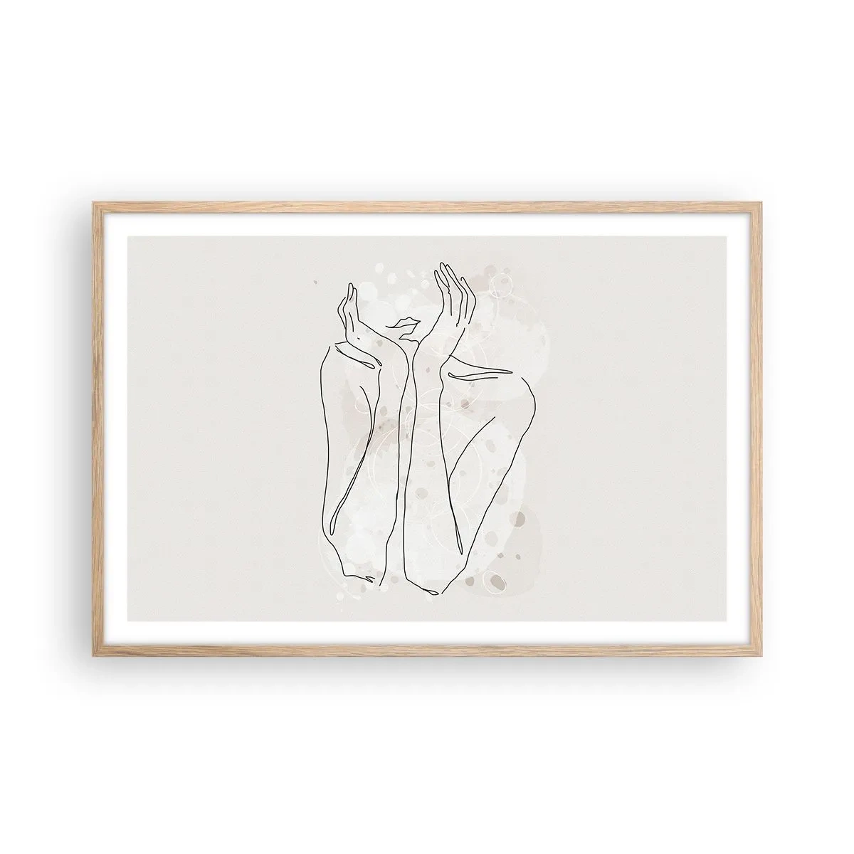 Pôster com moldura de carvalho claro - Momento de sonho - 91x61 cm