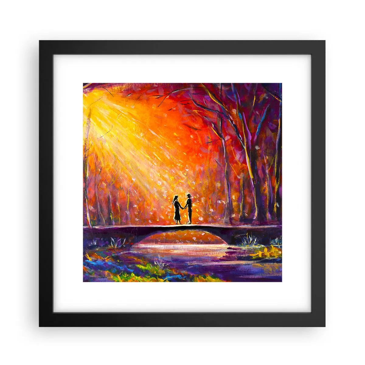 Pôster com moldura preta - O céu também os ama - 30x30 cm