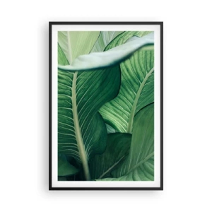 Pôster com moldura preta - Vida intensamente verde - 61x91 cm