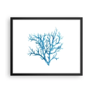 Pôster com moldura preta - Filigrana náutica - 50x40 cm