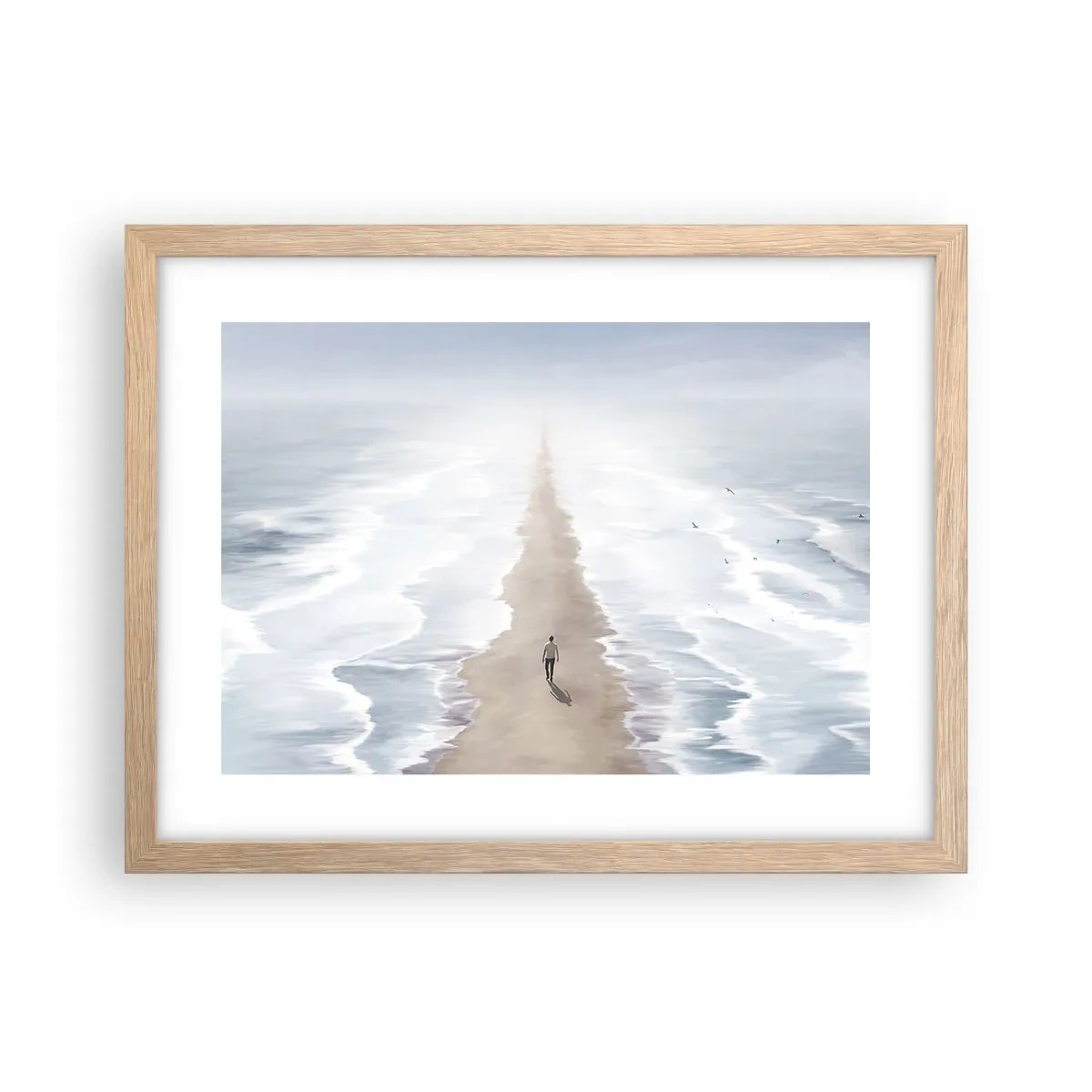 Pôster com moldura de carvalho claro - Um futuro brilhante - 40x30 cm