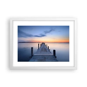 Pôster em moldura branca - A calma de um crepúsculo sereno - 40x30 cm